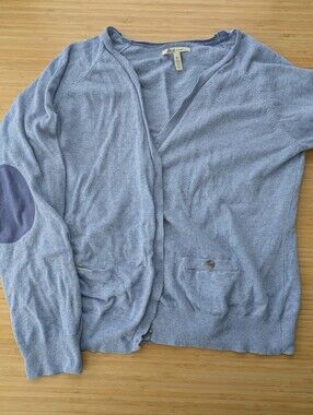 Bass Blue Ladies' Cardigan With Elbow Patches